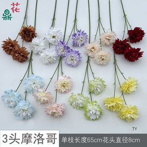 Moroccan Artificial Chrysanthemums Mixed Colors Silk <b>Flowers</b> For Wedding Decorations Hotel Stage <b>Flower</b> <b>Walls</b> - Product Image 3