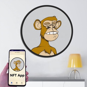 23.6 Inch Android Wood Wall Mount <b>Frame</b> Photo Picture Video Wifi Nft Crypto Lcd Display Digital <b>Canvas</b> Token Black Nft Art <b>Frame</b> - Product Image 2