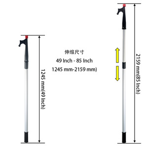 <b>Boat</b> <b>Hook</b> Aluminum Extendable Multi Function For <b>Boat</b> Rescue And Rope Retrieval - Product Image 2