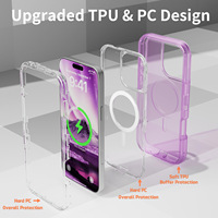 Étui transparent magnétique de luxe à charge sans fil pour iPhone 17 16 15 Pro Max Plus 13 14 12 11 étuis antichoc couverture transparente