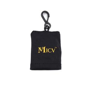 Bestclean カスタムロゴ 高級 ポケットトラベル キーチェーン マイクロファイバー 眼鏡 レンズ クリーニングクロス フック付き 吊り下げ式 - Product Image 2