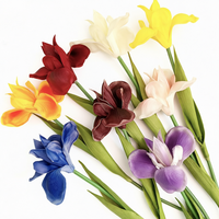 Set Lilin Aroma Bunga Lily Buatan Tangan Mewah Sentuhan Alami Gaya Eropa Tahan Air Dekorasi Vas Bunga untuk Hiasan Meja