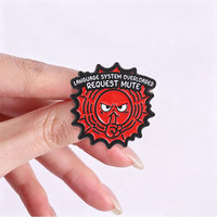 Broche en émail souple « Angry Face Mute Request » avec texte humoristique, en alliage de zinc, pour sac, manteau, chapeau, ornement quotidien, loisirs