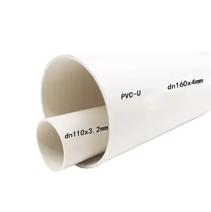 批发专业6英寸8英寸10英寸80m 110毫米150毫米直径pvc upvc给排水价格