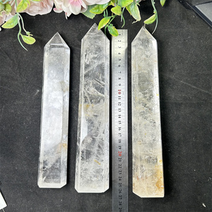 Kích thước lớn tự nhiên khắc Chất lượng cao tinh thể điểm rõ ràng thạch anh tháp - Product Image 4