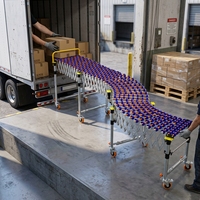 Table de tri flexible à roues à gravité professionnelle, extensible multi-angles, pour un transfert fluide