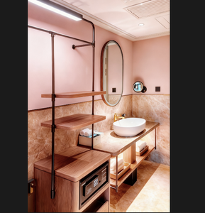 작은 분말 방 수건 보관 아이디어 새틴 황동 고급스러운 욕실 선반 및 레일 교수형 못을 새로운 트렌드 가구 2026 새로운 - Product Image 5