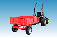 Nouvelle remorque agricole hydraulique basculante de 1,5t à 10t, entraînée par prise de force (PTO), pour tracteur, mini-remorque agricole de 2 à 8 tonnes avec composant de pneu central
