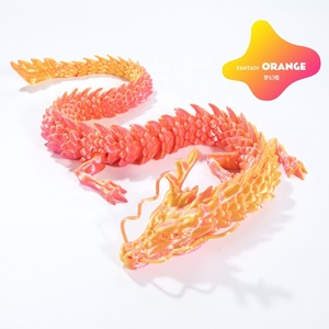 Jouet dragon articulé en PLA imprimé en 3D Feeron, modèle de serpent à articulations mobiles, 45 cm, flexible, durable, personnalisable, multicolore - Product Image 6