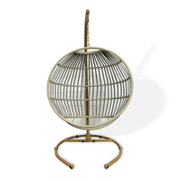 Nouvelle conception de chaise suspendue en rotin en forme de poire pour l'extérieur, chaise suspendue ronde en forme de nid d'oiseau pour l'intérieur, pour adultes
