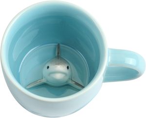 Lemon Park Shark Taza de cerámica Hidden 3D Animal Inside Mug,Cute Cartoon Handmade Figurine Mug - Product Image 1