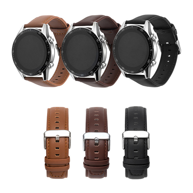 Vintage Business Slim Leather Straps for Smart Watch Accessories Bracelet 49mm for Samsung Galaxy 18mm 20mm 22mm Watch Band
