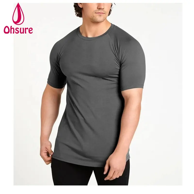 Male Sportswear Muscle Fit Tshirt Mens Running Sport Top Man Gym Fitness Training T Shirt Activewear