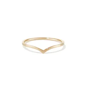 Milskye 925 sterling silver moda minimalista gioielli oro riempito sottile anello wishbone