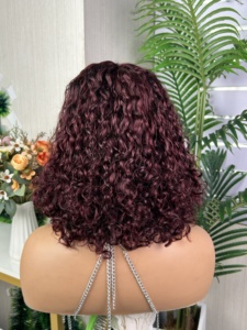 100% Raw Human Hair High Density 5*5 closure water /curly <b>bob</b> <b>wig</b> - Product Image 4