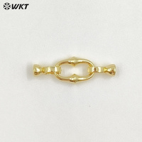 Vente en gros de fermoir plaqué or 18 ct à la mode JFE159 résistant aux bijoux ternis pour la fabrication de bracelets ou de colliers DIY