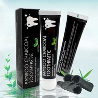 Dentifrice saveur menthe de marque privée avec charbon de bambou biologique pour le blanchiment des dents élimine les taches mauvaise haleine utilisation à la maison