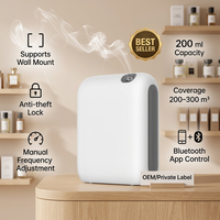 Diffuser Minyak Plastik Desktop Bertenaga Baterai, Dikendalikan Aplikasi, Tanpa Air, Dapat Diisi Ulang, Ramah Lingkungan, Perangkat Aroma Pemurni Udara