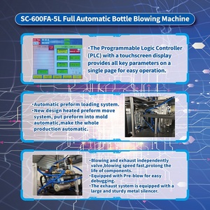 Nouvelle conception de machine de soufflage de bouteilles PET à 1 cavité, contrôlée par PLC, avec une productivité élevée, chargeur automatique 3-5L pour les grands contenants en plastique - Product Image 4