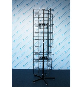 Tầng thường vụ 4 mặt tóc phụ kiện Rack hiển thị kim loại trang trí hiển thị đứng cho nghề hiển thị xoay - Product Image 2