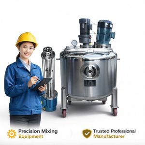 Emulsifying Mixing Tank with <b>Heating</b> 100l 200l 500l 1000l 2000l Chemical Liquid Soap Cosmetic Industrial High Shear Mixing Tank - Product Image 1
