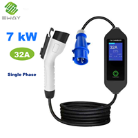 Chargeur EV GBT 7KW, chargeur domestique EVSE 32A, câble de charge 5M, chargeur EV portable AC domestique