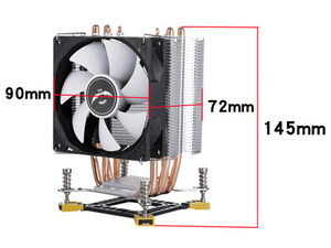 Qiuzaim 4 ống đồng CPU Cooler Light 12V <span class=keywords><strong>Intel</strong></span> lga1700 775 1151 1155 1150 <span class=keywords><strong>1366</strong></span> 1200 2011 vít gắn lại tấm Máy tính để bàn PC - Product Image 6