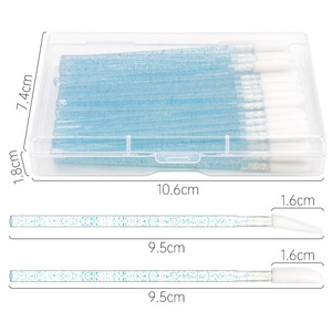 Solid Nylon Lip <b>Brush</b> Beauty and Makeup Tool Crystal Pole <b>Extended</b> Head Lip Stick <b>Brush</b> Makeup <b>Brush</b> - Product Image 4