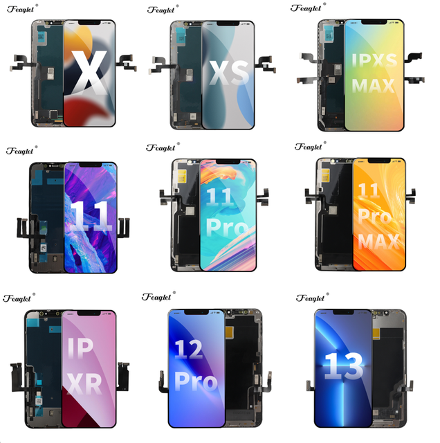 Replacement Mobile Phone Display Panel Touch Screen Cell Phone LCD Screens for apple Iphone 6 7 8 X XR 12 13 Pro MAX