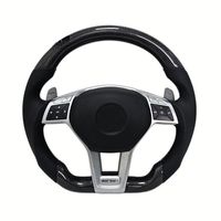 Volant sport personnalisé en cuir et fibre de carbone pour Mercedes-Benz W204 W205 W209 W213 S550 C300 C E Class AMG E350 GLE 450