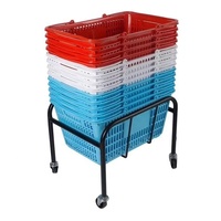 Panier de courses portable en HDPP de qualité supérieure, neuf, avec 2 poignées, capacité de 28 L, durable et écologique, logo personnalisé