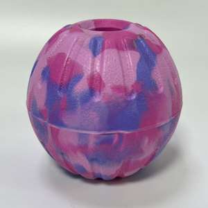 Palla Giocattolo per Cani Moderna e alla Moda, Design Cavo con Rilievi, per Pulizia e Masticazione dei Denti, in Materiale EVA Ecologico, Serie Rosa Colorata - Product Image 6