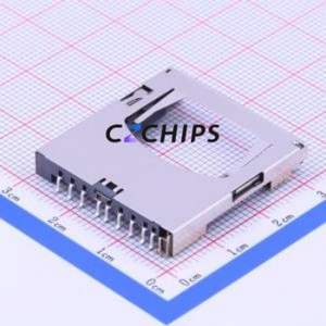 SD-107 SD Card / Memory Card Connector SMD Connector Self-Return Type Standard SD Card Card Holder 4.6mm - Product Image 1