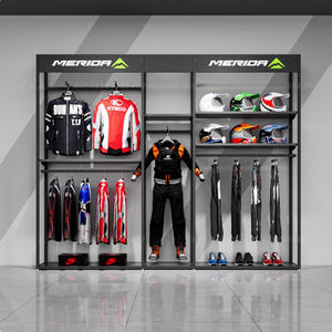 Support d'affichage de vêtements pour moto en métal double face anti-rouille de luxe YiSheng Hall avec taille personnalisable - Product Image 4