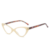 Lunettes de lecture flexibles HS2157 pour femmes, monture pleine bleue, style œil de chat, correction de la presbytie, verres négatifs, vente en gros
