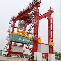 Grue à conteneurs RTG de marque YUFEI avec moteur de portique, roulement et boîte de vitesses, conçue avec précision