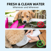 FDA Silicone Pliable Bols 350ml 550ml 750ml Capacité Pratique En Plein Air Portable Chat Mangeoires Chien Bouteille