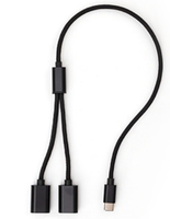 Personalizar Logo 2 en 1 Transferencia rápida de datos Tipo USB C OTG a cable USB2.0