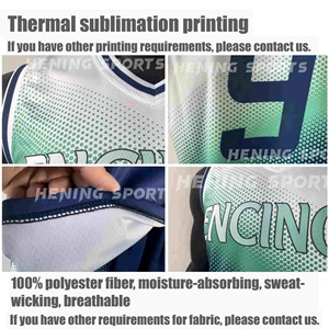 Polyester ademende maillot uniform heren op maat sublimatie Amerikaanse retro jersey shorts groothandel basketbal trainingskleding - Product Image 6