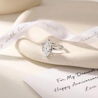 Bague Solitaire Personnalisée en Argent Sterling 925 avec Moissanite Taille Marquise – Vente en Gros de Bijoux Fins – Fabrication Chinoise