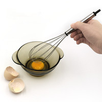 Batteur à œufs en acier inoxydable, ustensiles de cuisine, batteur à œufs, fouet mélangeur, fil mélangeur à main Portable