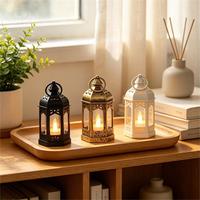 Lanterne suspendue LED hexagonale rétro en gros, fonctionnant sur piles, pour Noël, Ramadan, Aïd al-Fitr, décorations de maison pour les fêtes musulmanes