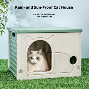 Cama para Gatos Ecológica y Protectora para Todas las Estaciones, Protección Contra Lluvia y Sol, Diseño de Plástico Removible y Lavable, Sólida para Uso en Interiores/Exteriores - Product Image 2