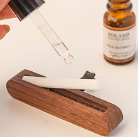 Diffuseur de parfum pour voiture en bois de noyer noir, clip de diffuseur d'aromathérapie automobile de qualité supérieure