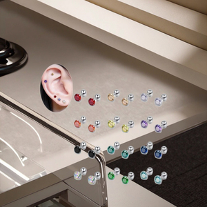 Xincocus orecchini caldi di colore misto orecchini orecchini a bottone elica Piercing alla moda Tragus cartilagine gioielli <span class=keywords><strong>per</strong></span> il corpo da donna - Product Image 6