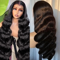 Perruques Lace Front en Cheveux Vierges Ondulés, Dentelle HD Transparente, Densité 150% 180% 200% 300%, Sans Colle, Pour Femmes