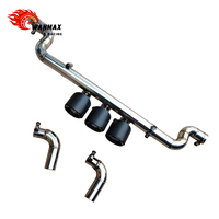 Embouts d'échappement triple central de 51 mm pour Honda Civic 11e génération, en acier inoxydable, style Type R, silencieux à trois sorties