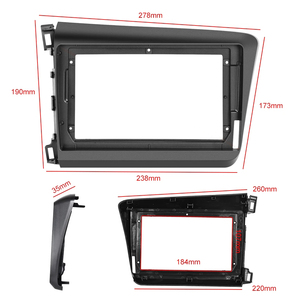 Henmall voiture 2DIN GPS <span class=keywords><strong>Navigation</strong></span> Fascia cadre adaptateur pour Honda Civic 2012-2015 Audi tableau de bord cadre Installation garniture Kit - Product Image 3