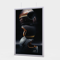 Boîte à lumière rectangulaire en cristal AF17 pour photographie avec publicité double face et couleur personnalisée