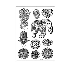 Autocollants de tatouage temporaire d'art corporel adulte sexy Mandala Nation Elephant <span class=keywords><strong>Dreamcatcher</strong></span> Design tatouage d'art corporel adulte permanent - Product Image 4